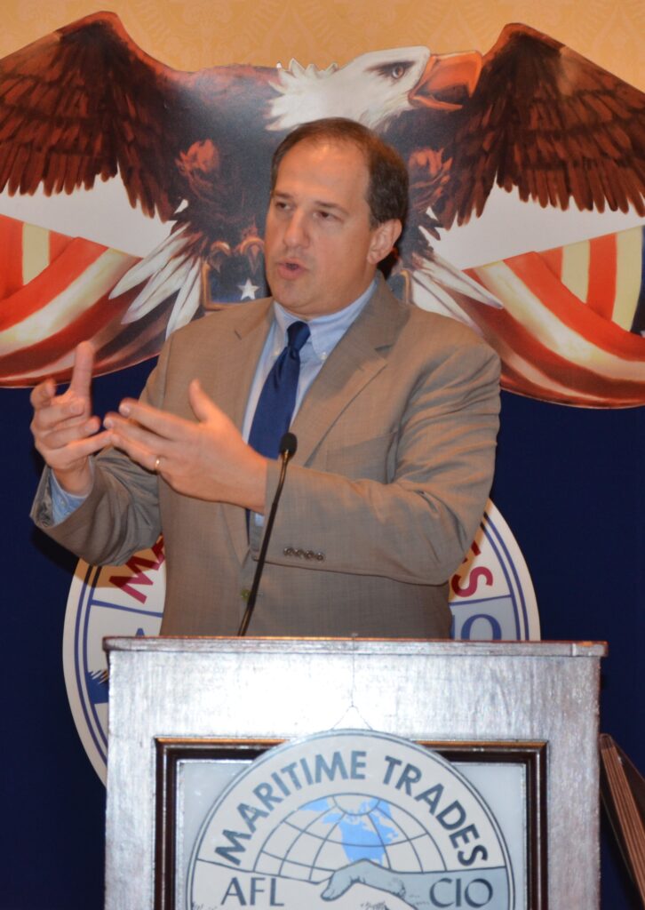 Acting U.S. Secretary of Labor, Seth Harris speaks at the 2013 MTD Executive Board Meeting.