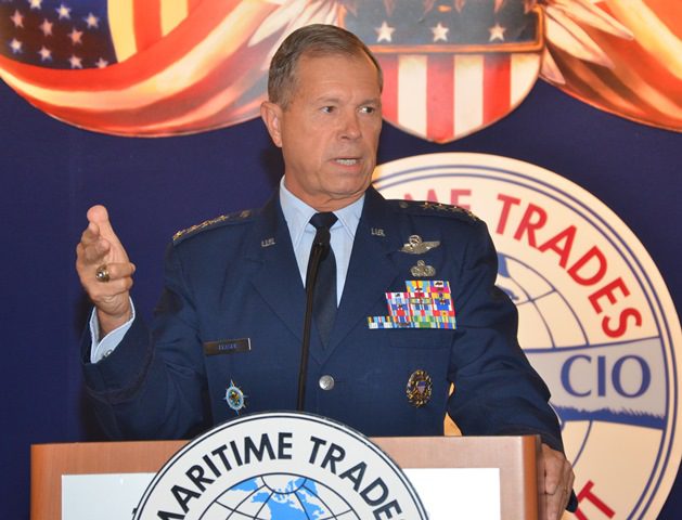 Gen. William Fraser of USTRANSCOM states nothing moves without dock workers and mariners.