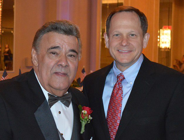 MTD President Michael Sacco welcomes St. Louis Mayor Francis Slay to that city’s annual PMC dinner-dance.