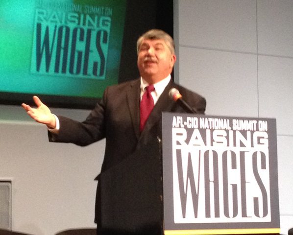 AFL-CIO Pres Richard Trumka calls for all people to share the wealth created in America.