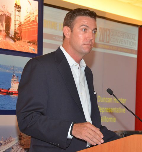 US. Rep. Duncan Hunter (R-CA) addresses the 2013 MTD Convention.